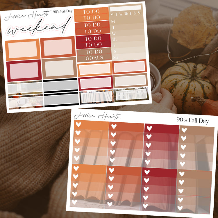 90's Fall Day Weekly Sticker Kit *new format*
