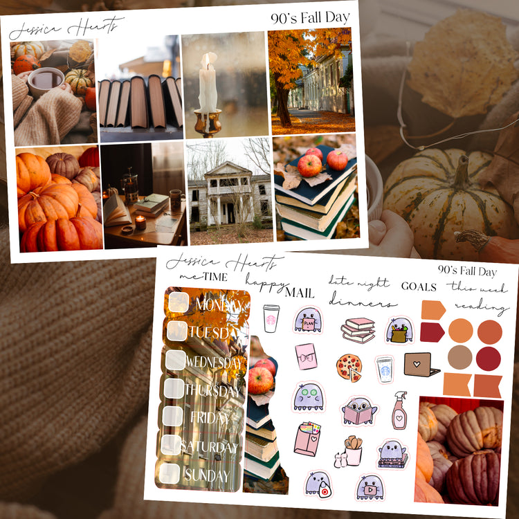 90's Fall Day Weekly Sticker Kit *new format*