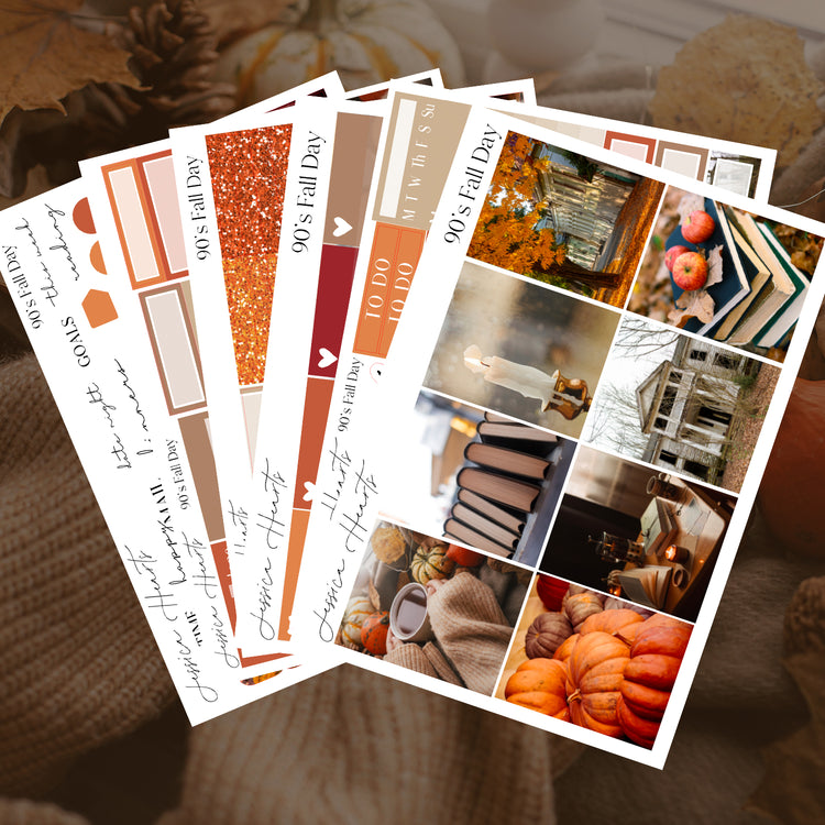 90's Fall Day Weekly Sticker Kit *new format*