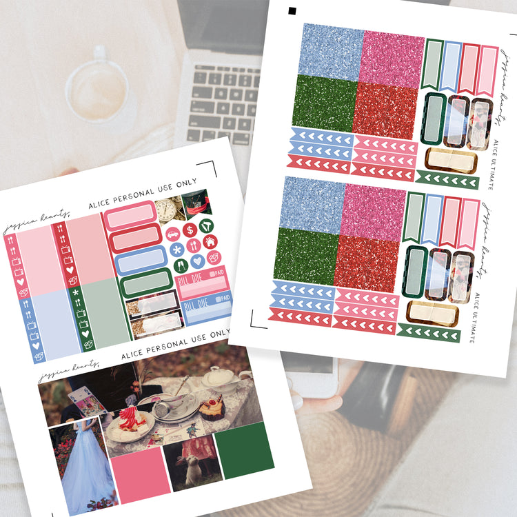 Alice Printable Planner Sticker Kit
