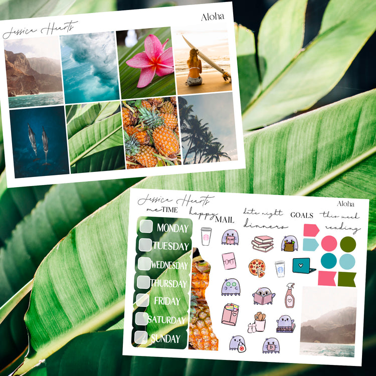 Aloha 2025 Weekly Sticker Kit
