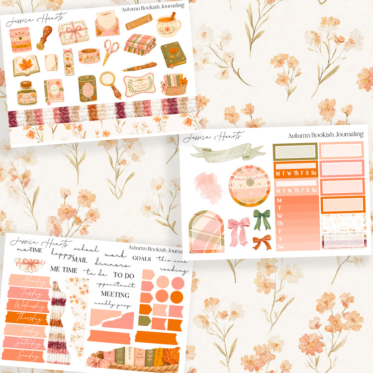 Autumn Bookish 3-Page Journaling Kit *New*