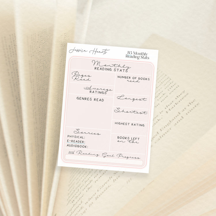 Monthly Reading Stats (B5)