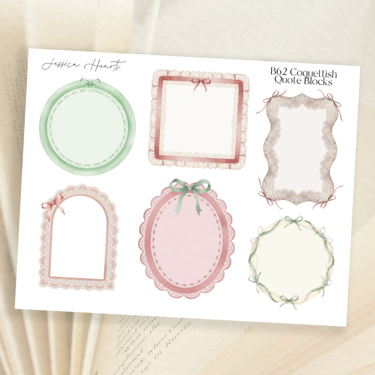 Coquettish Quote Blocks (B62)