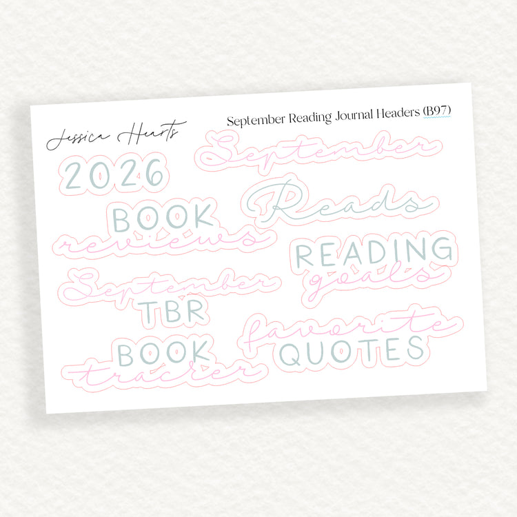 September Reading Journal Headers (B97)