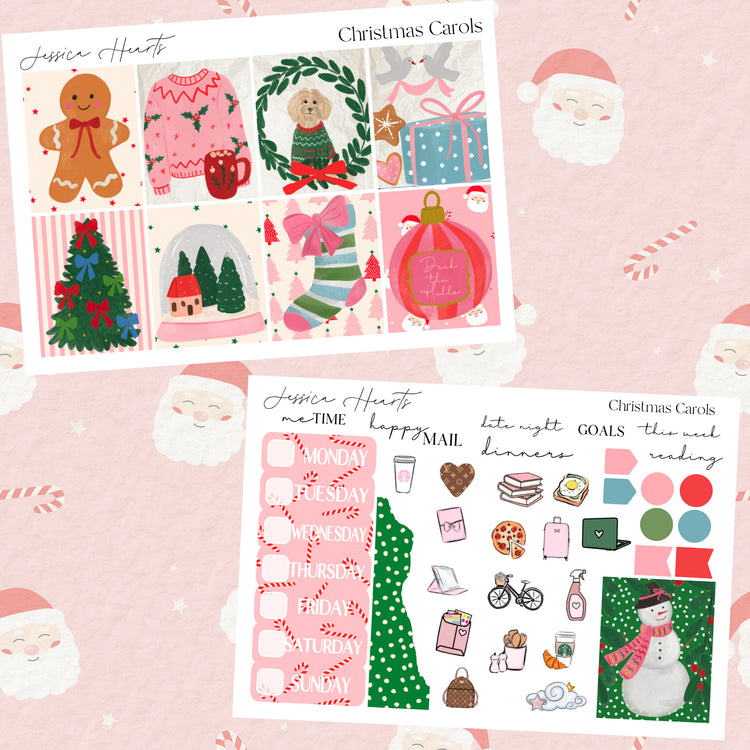 Christmas Carols Weekly Sticker Kit
