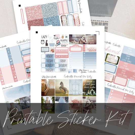 Cinderella Printable Planner Sticker Kit