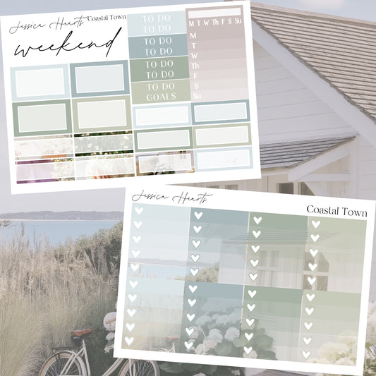 Coastal Town Weekly Sticker Kit