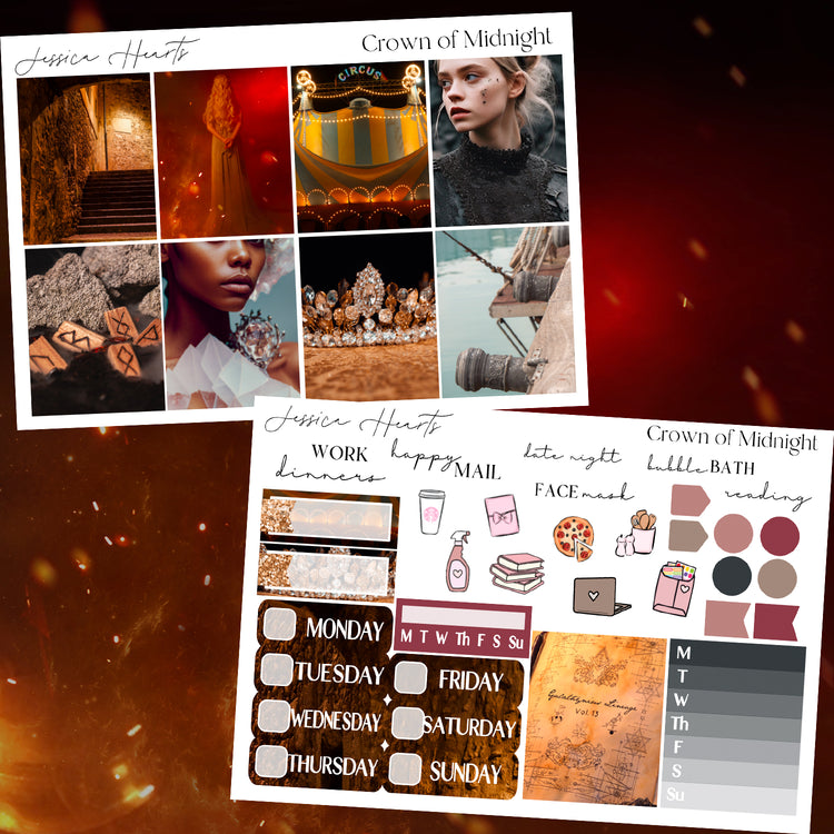 Crown of Midnight Weekly Sticker Kit