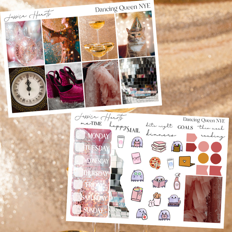 Dancing Queen NYE Weekly Sticker Kit