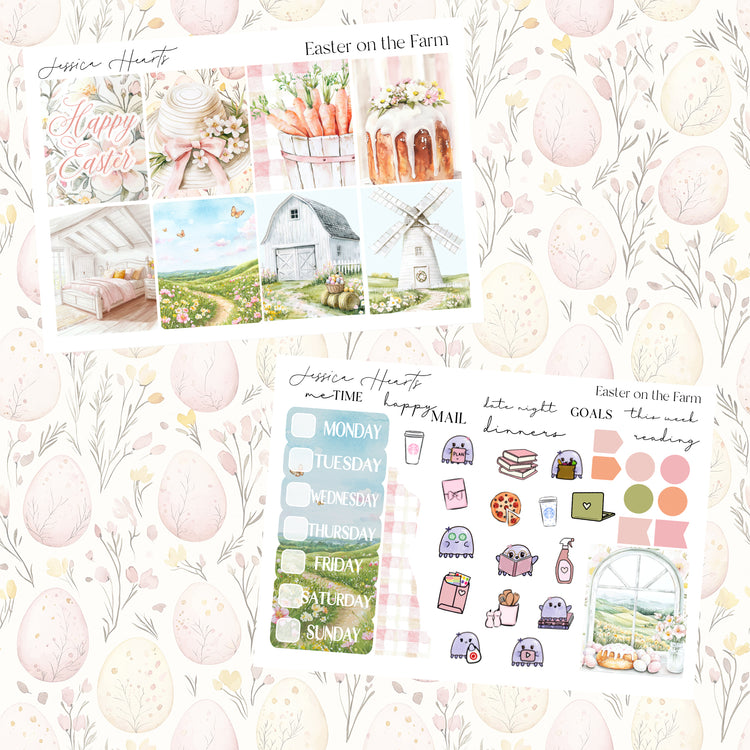 Easter on the Farm Weekly Sticker Kit