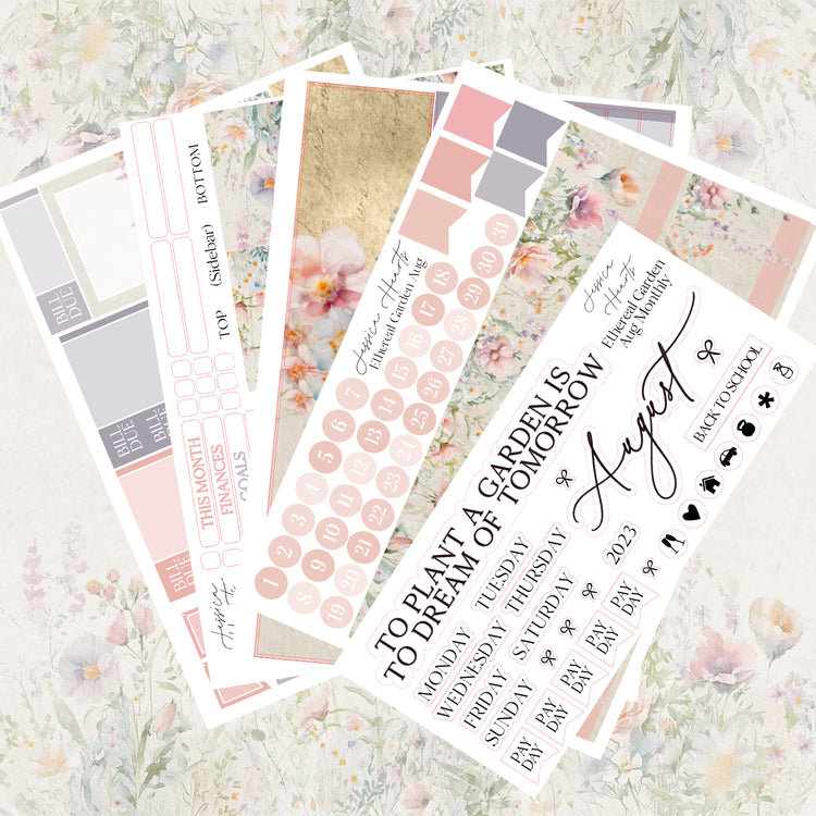 Ethereal Garden August BLANK 2023 Monthly Kit + Foil Overlay