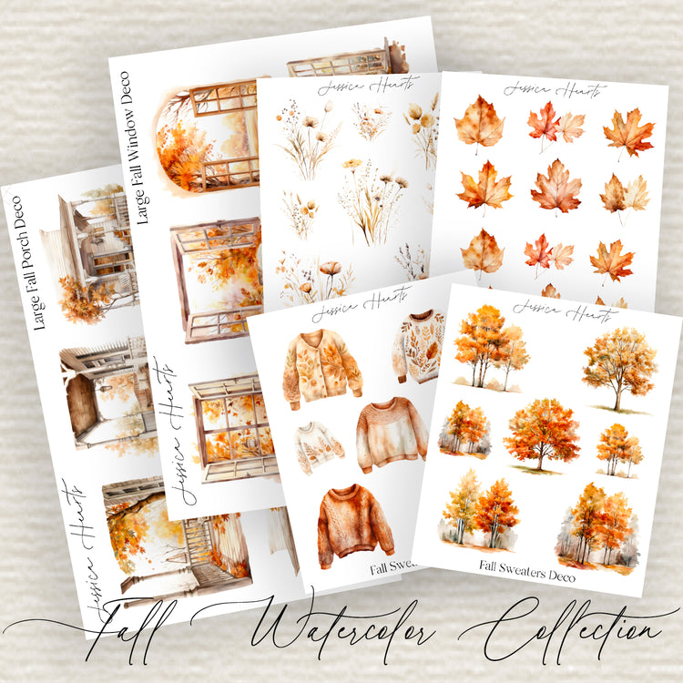 Fall Watercolor Deco Set