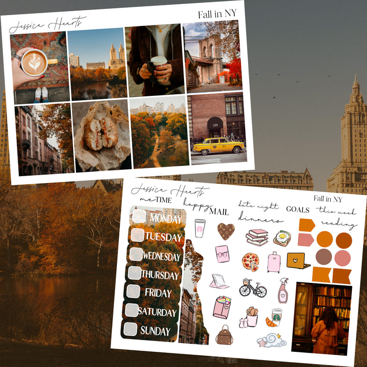 Fall in NY Weekly Sticker Kit
