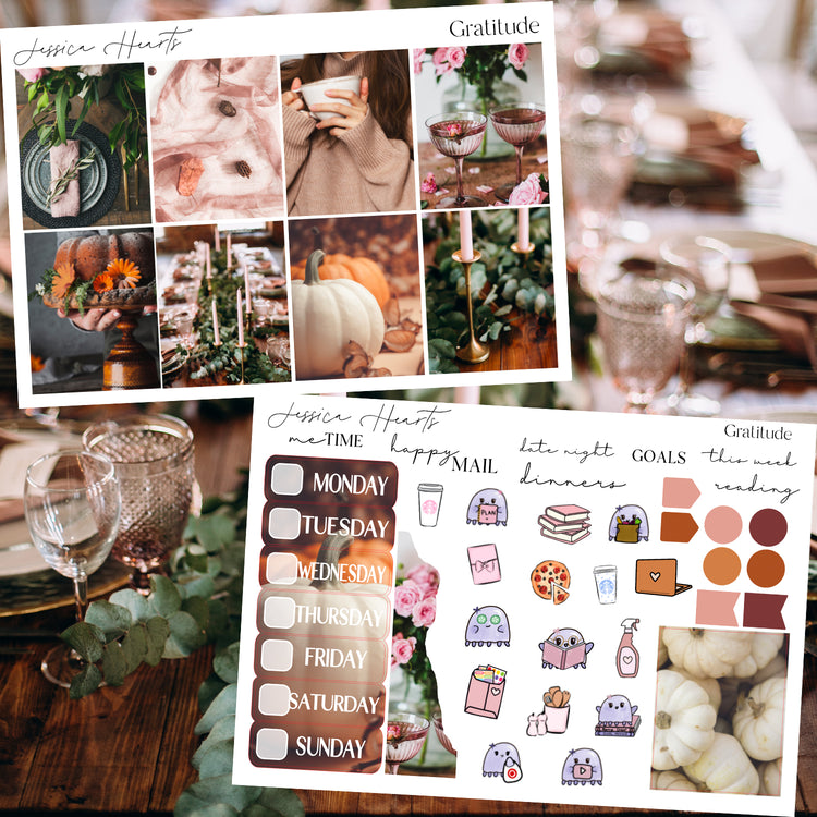 Gratitude Weekly Sticker Kit