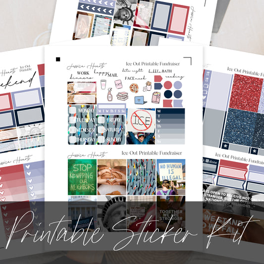 Ice Out Fundraiser Printable Sticker Kit