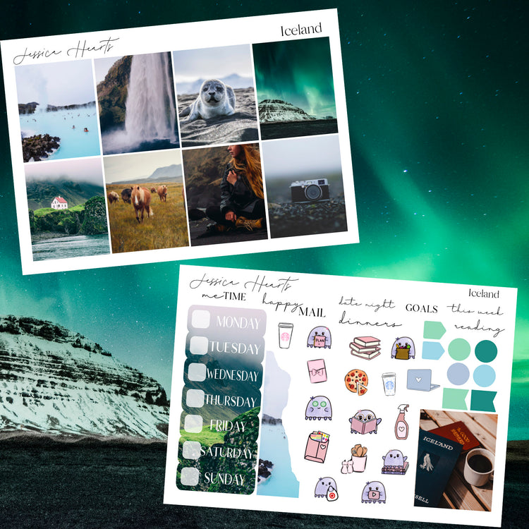 Iceland 2025 Weekly Sticker Kit