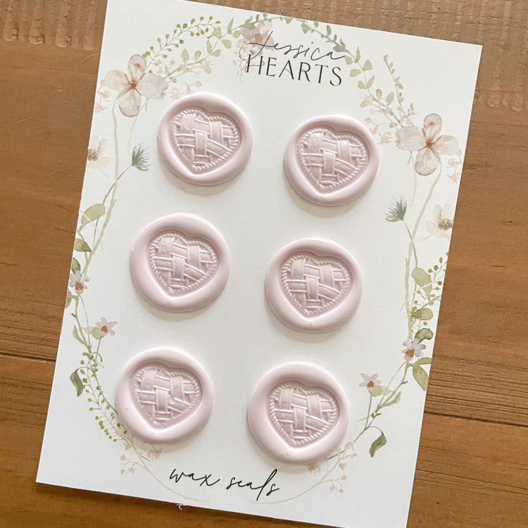 Lavender Heart Pie Wax Seals