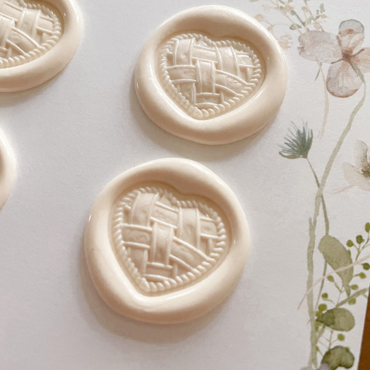 Marshmallow Heart Pie Wax Seals