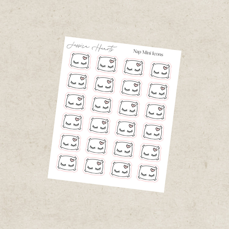 Nap Mini Icons Sticker Sheet