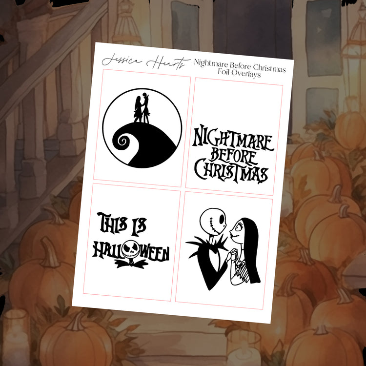 Nightmare Before Christmas Foil Overlay