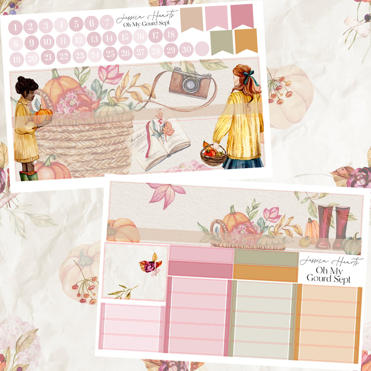 Oh My Gourd September BLANK 2023 Monthly Kit + Foil Overlay