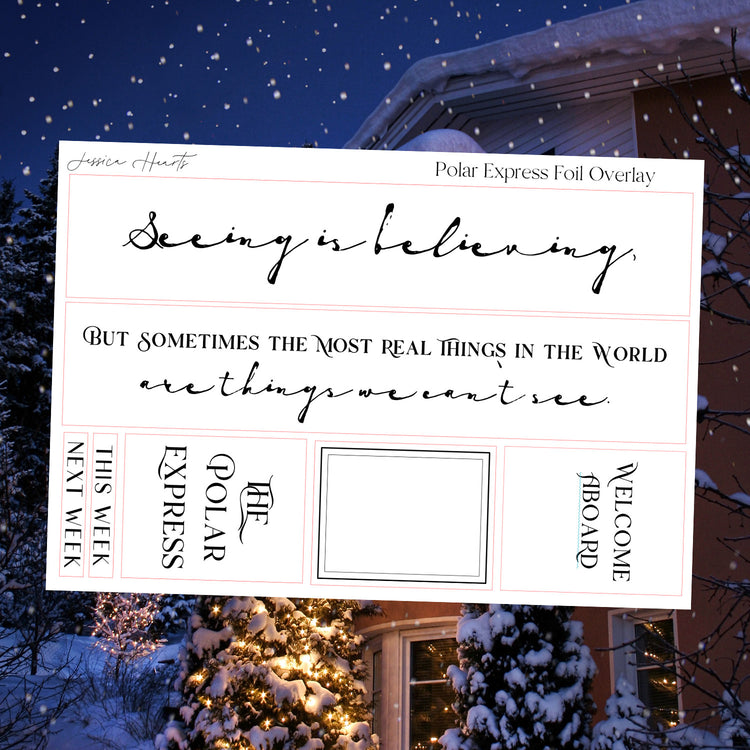 Polar Express Foil Overlay Sticker Sheet (Transparent)