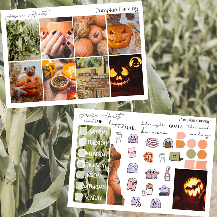 Pumpkin Carving Weekly Sticker Kit 2024