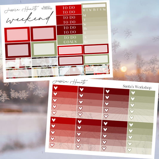 Santa's Workshop Weekly Sticker Kit