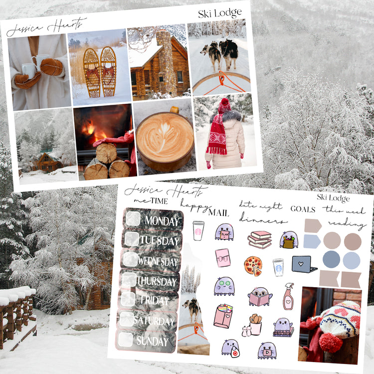 Ski Lodge Weekly Sticker Kit
