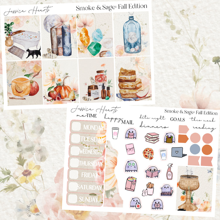 Smoke & Sage: Fall Edition Weekly Sticker Kit *new format*
