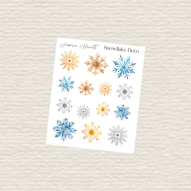 Snowflake Deco Sticker Sheet
