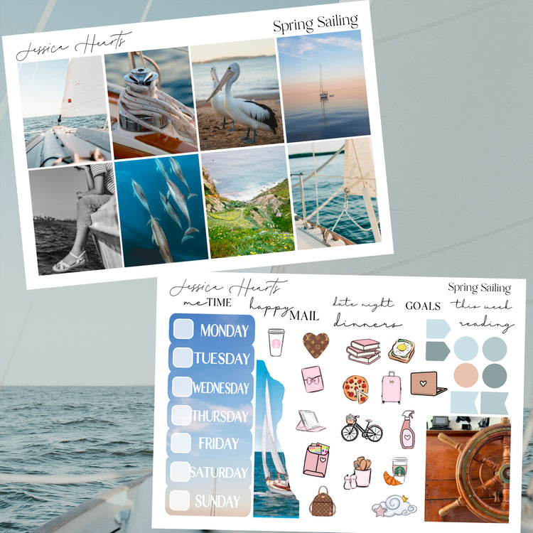 Spring Sailing Weekly Sticker Kit