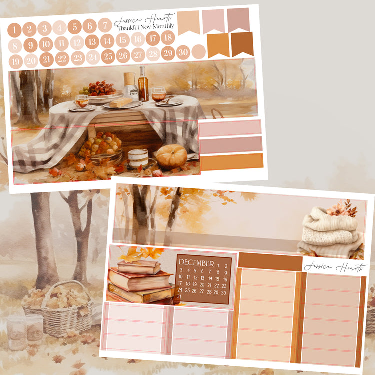 Thankful November BLANK 2023 Monthly Kit + Foil Overlay