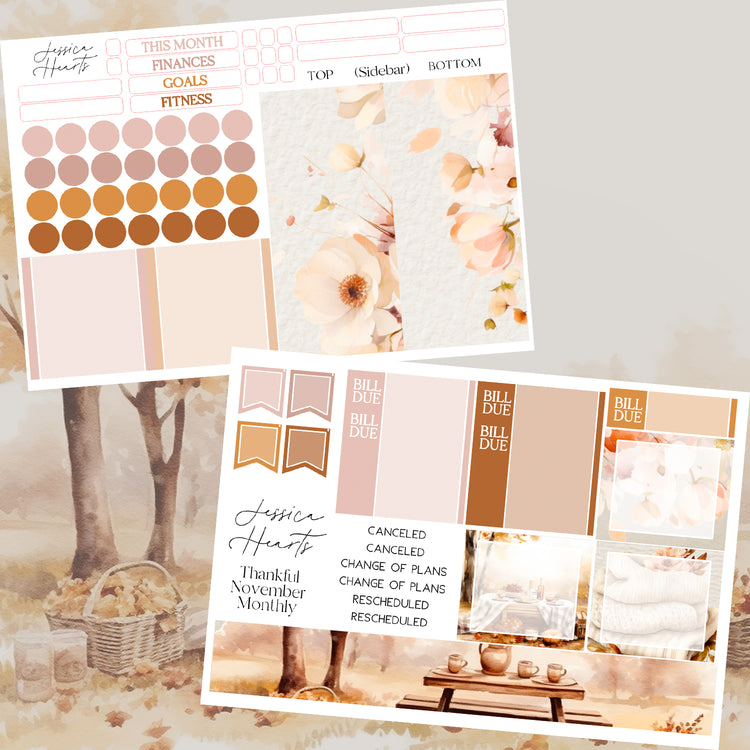 Thankful November BLANK 2023 Monthly Kit + Foil Overlay