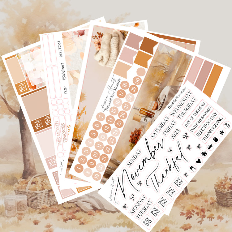 Thankful November BLANK 2023 Monthly Kit + Foil Overlay