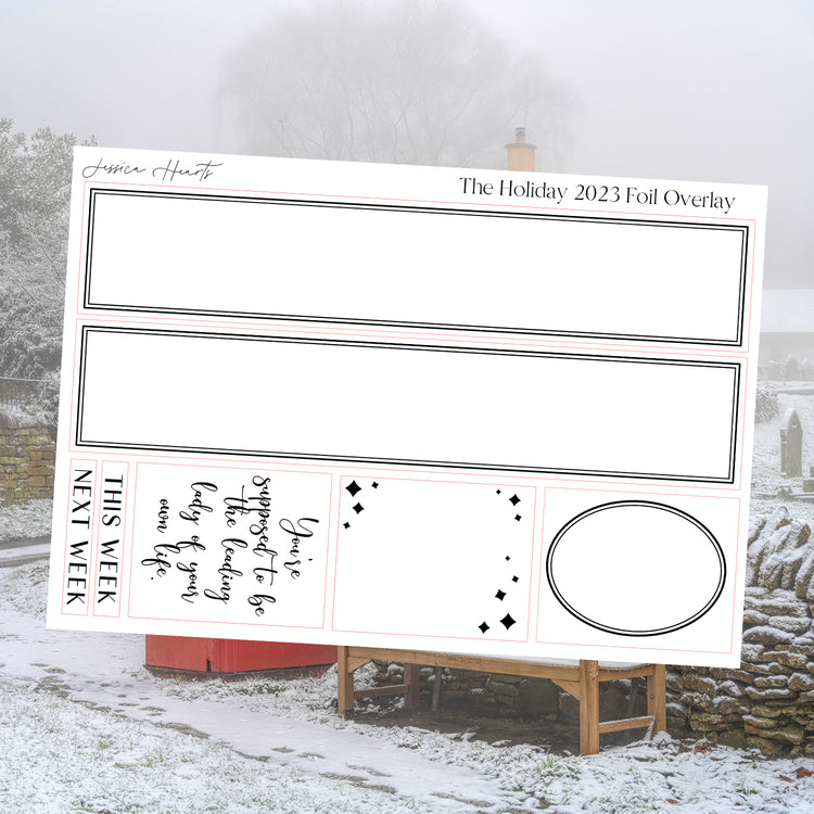 The Holiday 2023 Foil Overlay Sticker Sheet (Transparent)