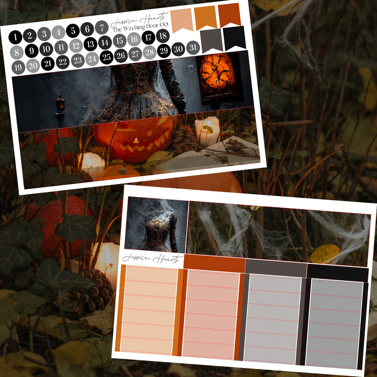 The Witching Hour October BLANK 2023 Monthly Kit + Foil Overlay