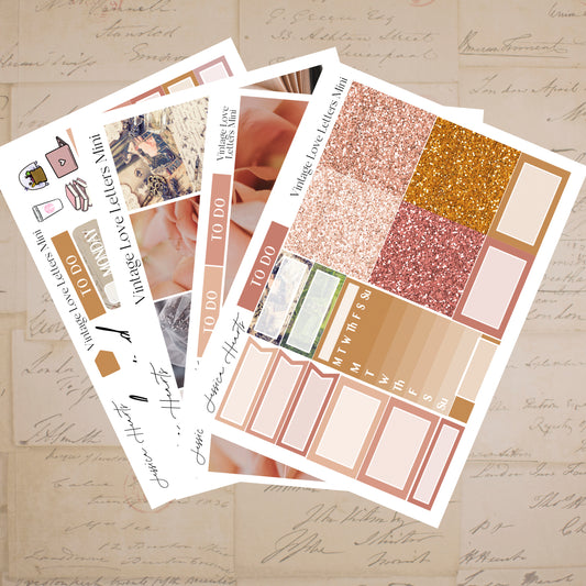 Vintage Love Letters MINI Sticker Kit