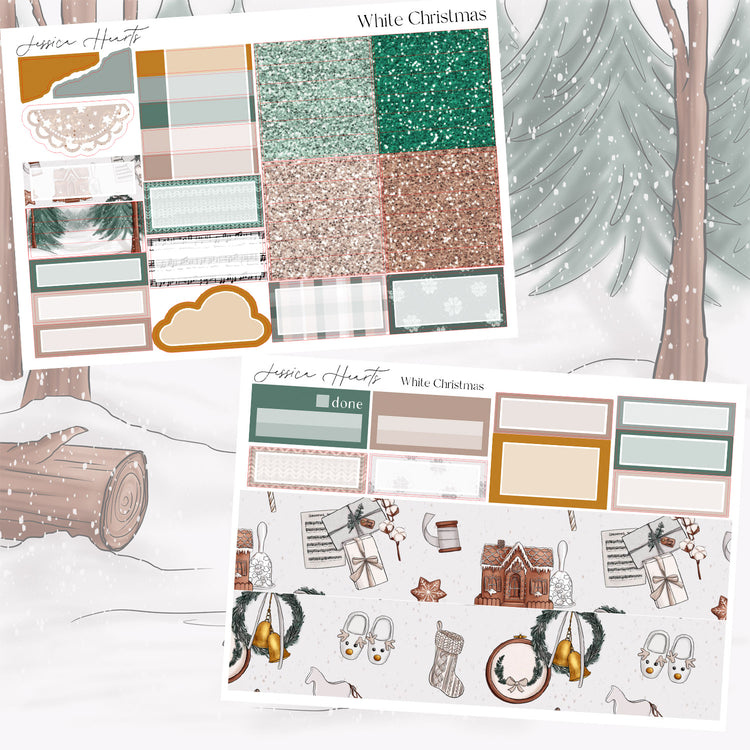 White Christmas Weekly Sticker Kit