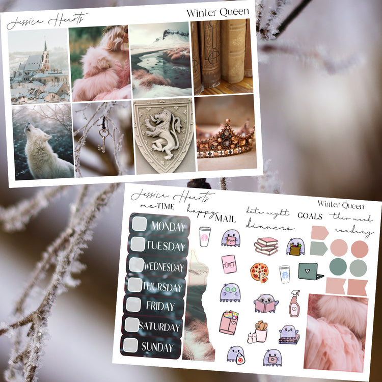 Winter Queen Weekly Sticker Kit