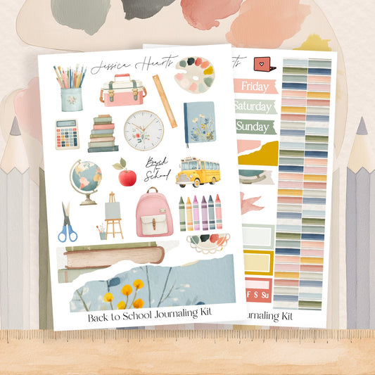 Back to School Journaling Kit - Jessica Hearts