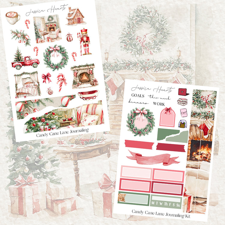 Candy Cane Lane Journaling Kit (new format) - Jessica Hearts