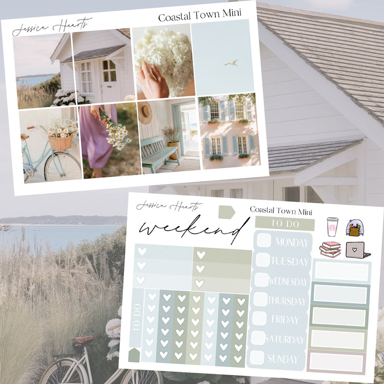 Coastal Town MINI Sticker Kit - Jessica Hearts