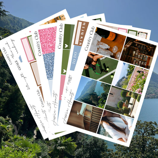 Country Club Weekly Sticker Kit - Jessica Hearts