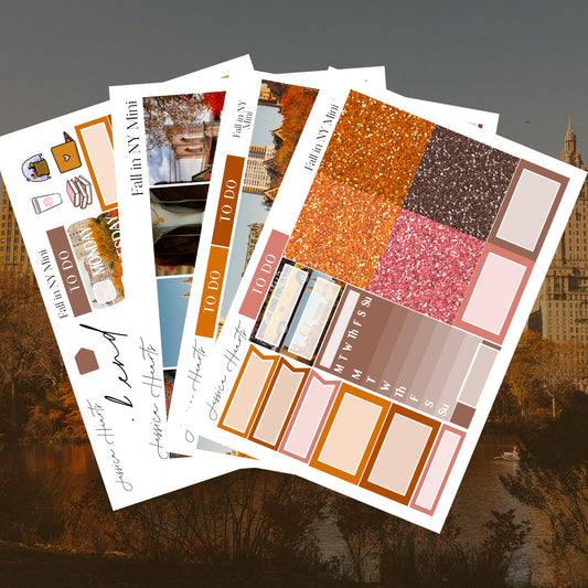 Fall in NY MINI Sticker Kit - Jessica Hearts