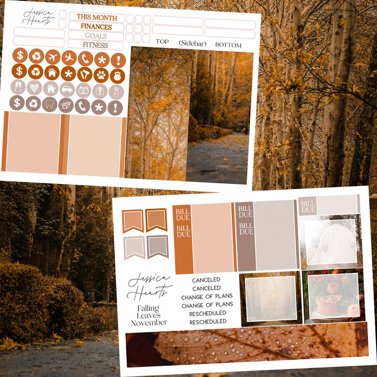 Falling Leaves November 2025 Monthly Kit - Jessica Hearts