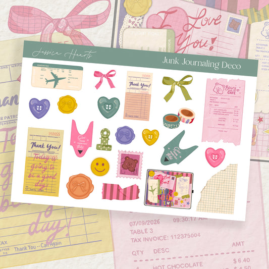 Junk Journaling Deco Stickers