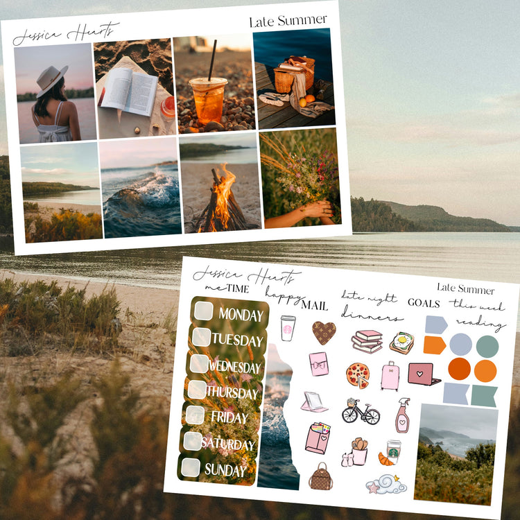 Late Summer Weekly Sticker Kit - Jessica Hearts
