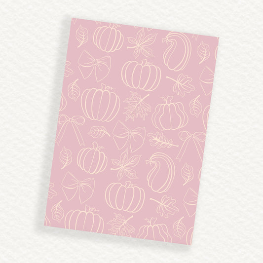 Lavender Pumpkins B6 Journaling Background Sticker Sheet - Jessica Hearts